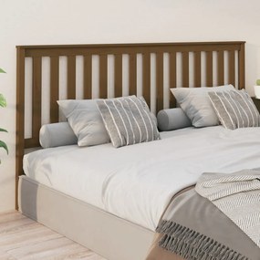 vidaXL Tăblie de pat, maro miere, 206x6x101 cm, lemn masiv de pin