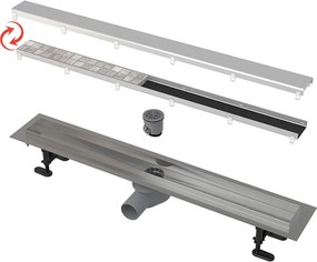 Set rigola cu capac faiantabil Alcadrain APZ2012-OPTION6 Optimal 65 cm