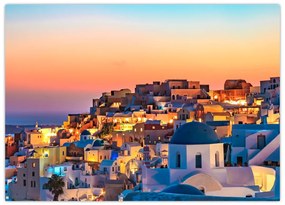 Tablou - Santorini în amurg (70x50 cm)