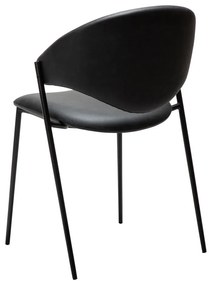 Scaun de dining negru din imitație de piele Zone – DAN-FORM Denmark