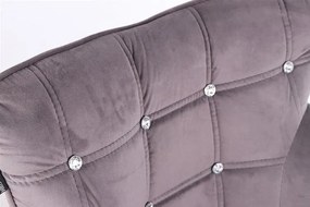 HR804CCROSS scaun Catifea Grafit cu Bază Aurie