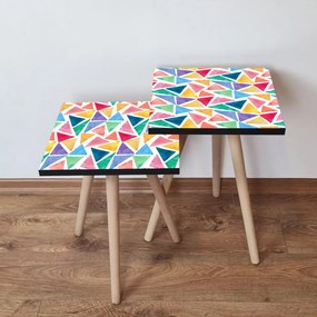Set 2 Masute Auxiliare 2SHP16, MDF, Multicolor