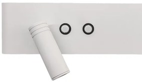 Aplica de perete tip spot RESORT LED/10W/230V + LED/3W, albă, stânga