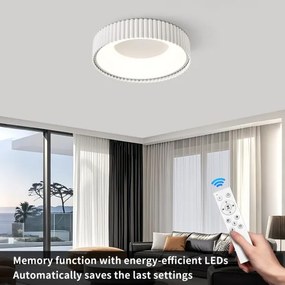 Brilagi - LED dimabil, plafonieră FALCON MODERN LED/30W/230V 40 cm alb + telecomandă