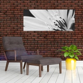 Tablou - Floare albă și neagră (120x50 cm)