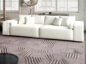 Canapea extensibilă dumonde cu ladă de depozitare si sezut confortabil din spuma high-density, Marbela Ambience Ivory XXL 295x100 cm
