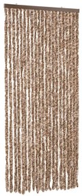 Perdea pentru insecte, bej si maro inchis, 90x200 cm, chenille