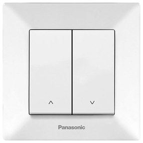 Intrerupator jaluzele cu revenire Panasonic Arkedia, alb