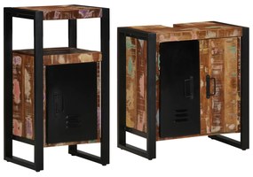 vidaXL Set de mobilier pentru baie 2 pcs Maro Lemn masiv reciclat