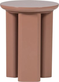 Măsuță auxiliară rotundă cu aspect lucios ø 40 cm Orivo – WOOOD