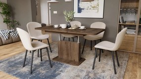 Mazzoni ASTON MINI-Z Nuc Elegant - MĂSUȚĂ DE CAFEA MODERNĂ EXTENSIBILĂ REGLABILĂ PE ÎNĂLȚIME MASĂ TRANSFORMABILĂ