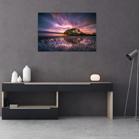 Tablou copacului pe plajă (90x60 cm)