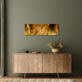 Tablou - Detaliu rouă (cu ceas) (90x30 cm)