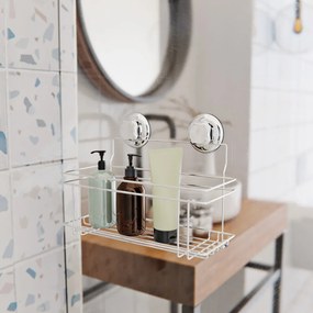 Raft pentru baie argintiu autoadeziv din metal Bestlock Bath – Compactor