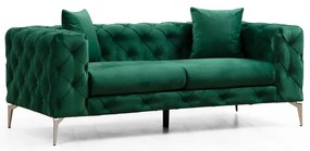 Canapea verde-închis cu tapițerie din catifea 197 cm Como – Artie