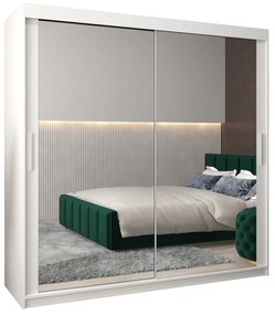 Dulap de haine 200 cm Toki 3 (alb mat + alb mat). 1065097