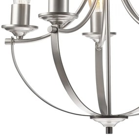 Lustră pe lanț GINA 5xE27/60W/230V crom