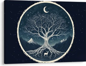 Tablou – Arbore magic cu cerb II. (70x50 cm)