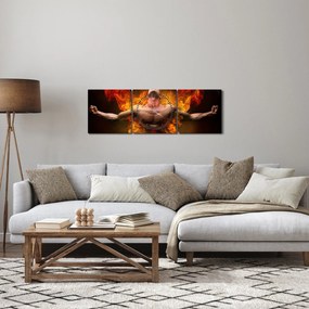 Tablou - Putera de bărbat (cu ceas) (90x30 cm)