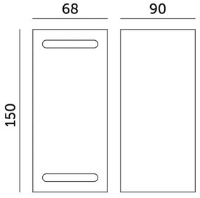 Aplică de exterior QUERK 2xGU10/35W/230V IP54 15 cm negru
