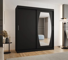 Dulap de haine 180 cm Rosaria (Negru). 1126302