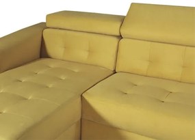 Coltar extensibil Karma Stanga, 5 Locuri, Galben, 291 x 177 x 86 Cm