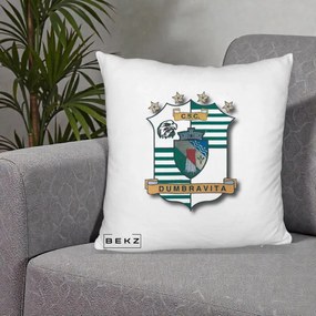 Perna Personalizata CSC Dumbravita Fotbal, 40x40 cm, Alb Pufos, Husa Detasabila, Perna Inclusa, BEKZ®