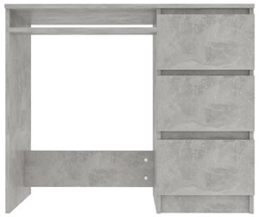 Birou, gri beton, 90 x 45 x 76 cm, pal