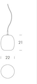 Lustra suspendata deosebita design LUX Amphora 22x21cm
