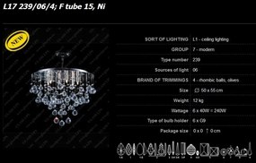 Lustra moderna cristal Bohemia L17 239/06/4, F tube 15