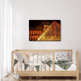 Tablou cu Louvre la Pris (90x60 cm)