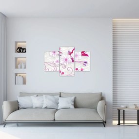 Tablou cu creangă înflorită (90x60 cm)