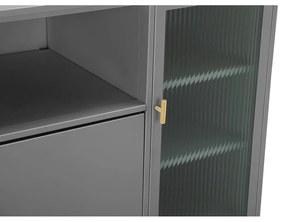 Vitrină gri din metal 104x80 cm Rosalie – Støraa