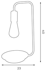 Lampă de masă BRENDA 1xE27/60W/230V neagră