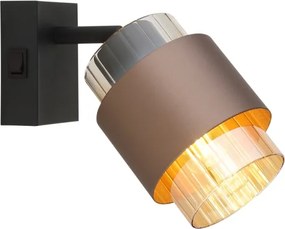 Globo 15560-1C - Aplică de perete tip spot MILLEY 1xE27/40W/230V negru/bronz