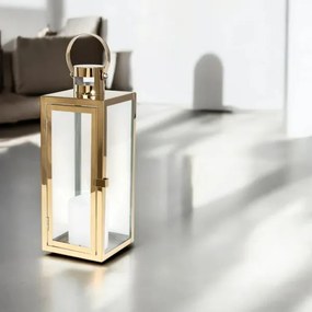 Felinar decorativ auriu, 63 cm