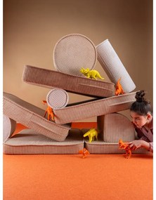 Canapea pentru copii maro cu tapițerie din catifea reiată 132 cm Settee – Wigiwama