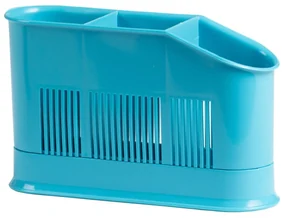 Scurgator tacamuri, 3 compartimente, turcoaz, Asca