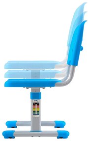 Birou multifunctional copii, inaltime reglabila, albastru