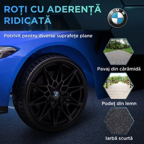 AIYAPLAY Mașinuță Electrică BMW M4 pentru Copii, Albastră | Aosom Romania
