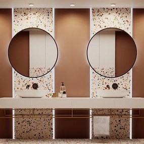 Spot incastrabil design tehnic Loop alb 11x11cm