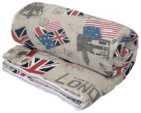 Pilota de Vara London, Microfibra Matlasata, 200x220 cm, 150g/mp