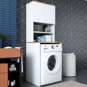 Dulap deasupra mașinii de spălat Karin White and Walnut