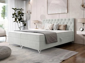 Pat matrimonial 140 cm Jenaks 2 (Verde) (cu somieră și saltea) (cu sp. depozitare). Promo -17%. 1104142