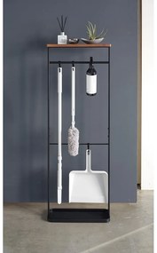 Suport de umbrele cu raft din lemn Yamazaki Tower, negru