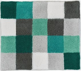 Kleine Wolke Caro covor de baie 65x55 cm dreptunghiular alb-gri-maro-negru-verde-mix culori 5426675539