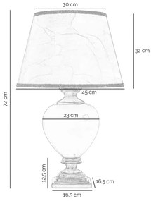 Lampă de masă ONLI AMADEUS 1xE27/15W/230V 72 cm verde/auriu