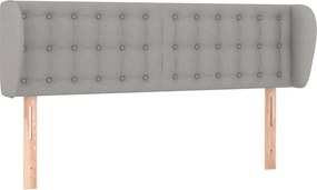 vidaXL Tăblie de pat cu aripioare gri deschis 147x23x78/88 cm textil