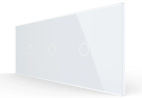 Intrerupator Simplu + Simplu + Simplu cu Touch LIVOLO cu Rama Din Sticla, Standard Italian, 6M