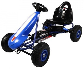 Kart cu pedale pentru copii NOVOKIDS® Super Racer PRO, Cu roti gonflabile din cauciuc, Carena, 3-7 ani , Maxim 30 kg, Structura metalica, Frana de